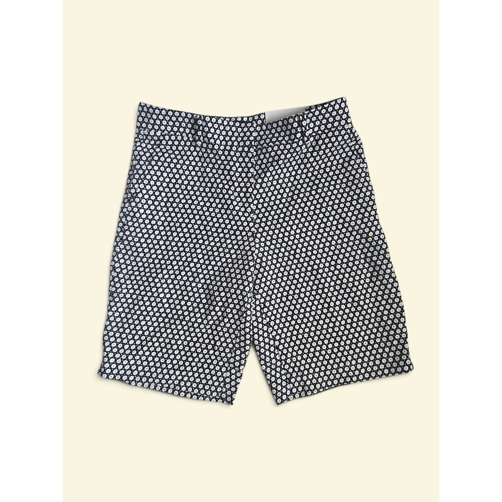 Ann Taylor NWT Black White Boardwalk Shorts Curvy Fit Mid Rise Bermuda Vacation